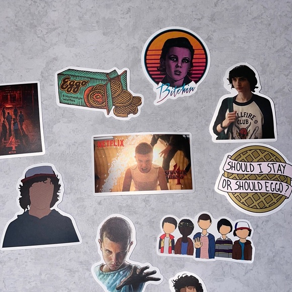 10pc Stranger Things Sticker Pack Stickers 80s Aesthetic Retro Netflix ST3 ST4 - Picture 4 of 4